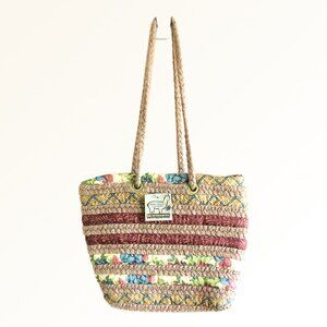 NWT NEAFP Alpaca Braided Boho Shoulder Tote USA
